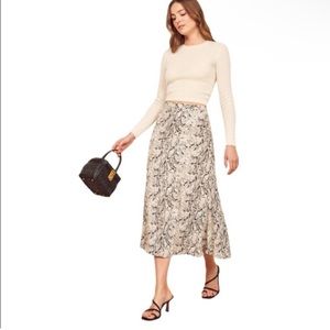 Reformation midi skirt
